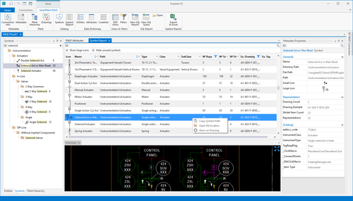  Instant symbology reports gives a new edge to consistency across projects and joint-ventures. 
